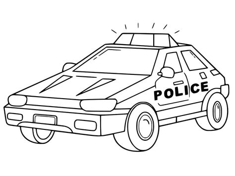 Desenhos De Belo Carro De Pol Cia Para Colorir E Imprimir The