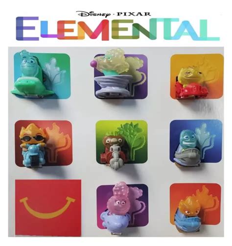 MCDONALD'S DISNEY PIXAR ELEMENTAL Happy Meal toys 2023 Complete Set of ...