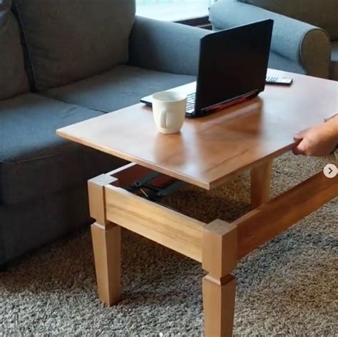 Lift Top Hardware Turns A Coffee Table Into A Desk Or A Tv Table