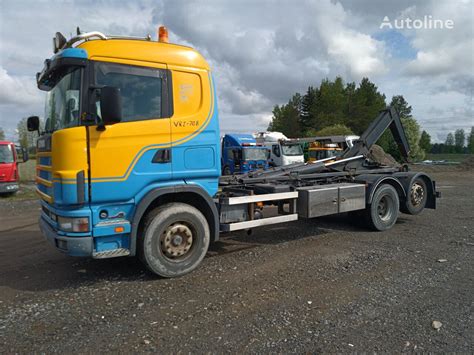 Scania R144 Hook Lift Truck For Sale Finland Helsingby EL34269