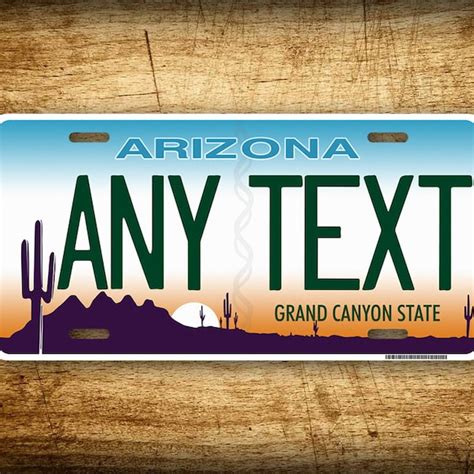 Arizona Custom License Plate Etsy