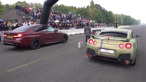 Hp Nissan Gtr R Vs Hp Bmw M F Competition Youtube