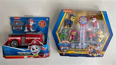 Paw Patrol Marshalls Fire Engine Action Figures Toys Pack Etsy