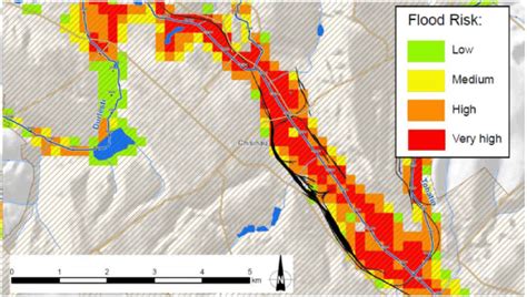 Example of flood risk map. | Download Scientific Diagram