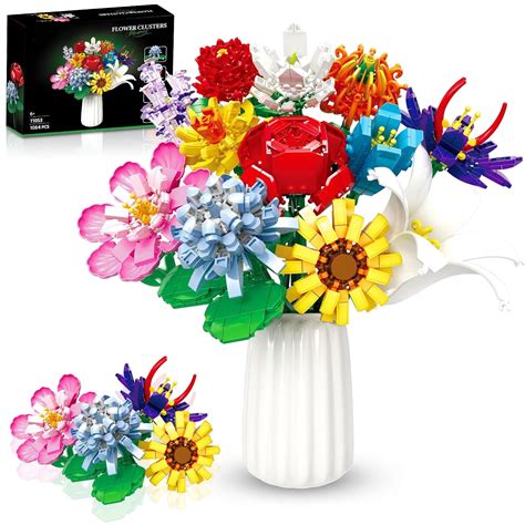 Flower Bouquet Building Set Pcs Botanical Collection Building