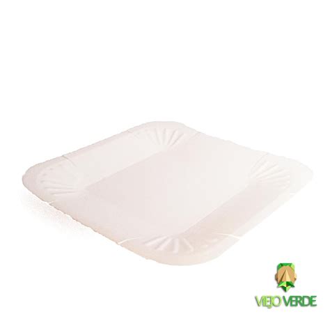 Bandejas Cuadradas De Cart N Biodegradables Viejo Verde