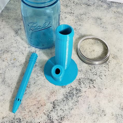 STL file Mason Jar Water Pipe Bong 🫙・Template to download and 3D print・Cults