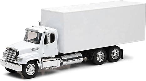 Amazon New Ray Freightliner 114SD Box Truck White Long Haul