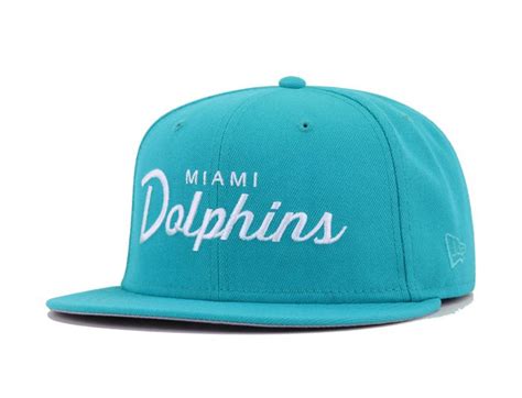 Miami Dolphins Script Teal Breeze 59Fifty Fitted Hat by NFL x New Era ...