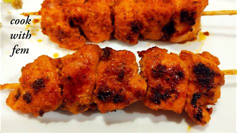 Butter Chicken Tikka Chicken Kabab On Pan Indian Chicken Tikka Makhani Kabab Cook With