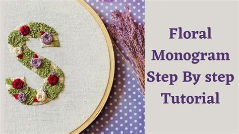 Easy Floral Monogram Step By Step Tutorial Afeei Youtube