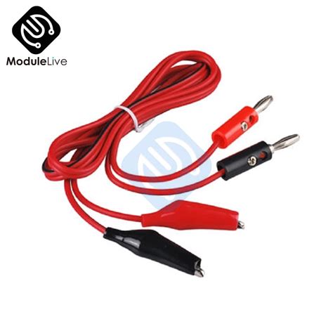 1m Alligator Test Lead Clip To Av Banana Plug Connector To Dual Tester Alligator Clip Probe