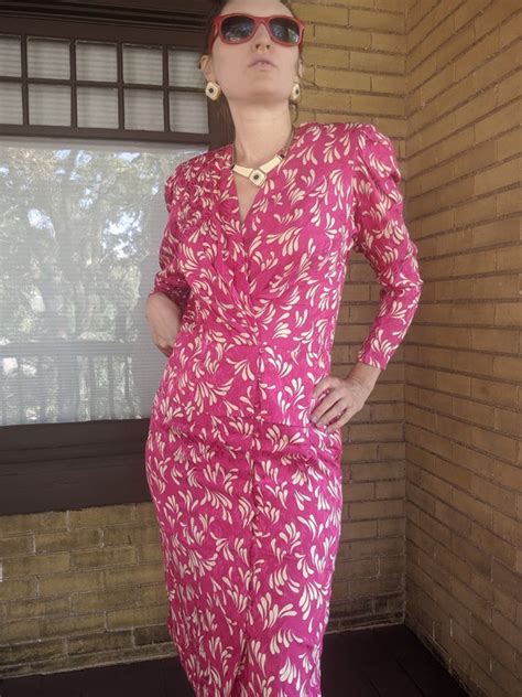 Silk Suit 80s Dress Gem