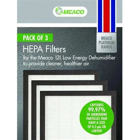 Meaco 12L Low Energy Dehumidifier Spare HEPA Filters- Spares — Solenco ...