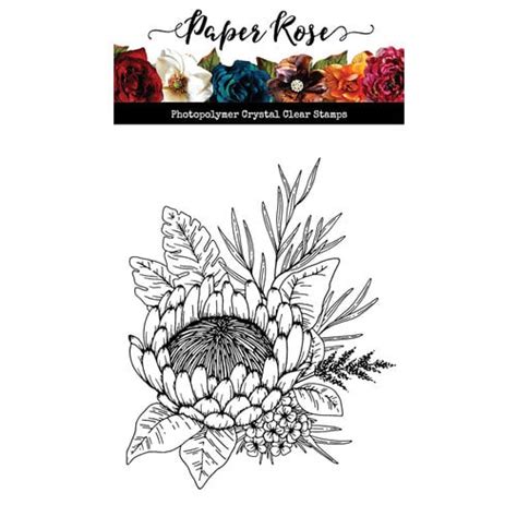 Paper Rose Clear Photopolymer Stamps Protea Bouquet