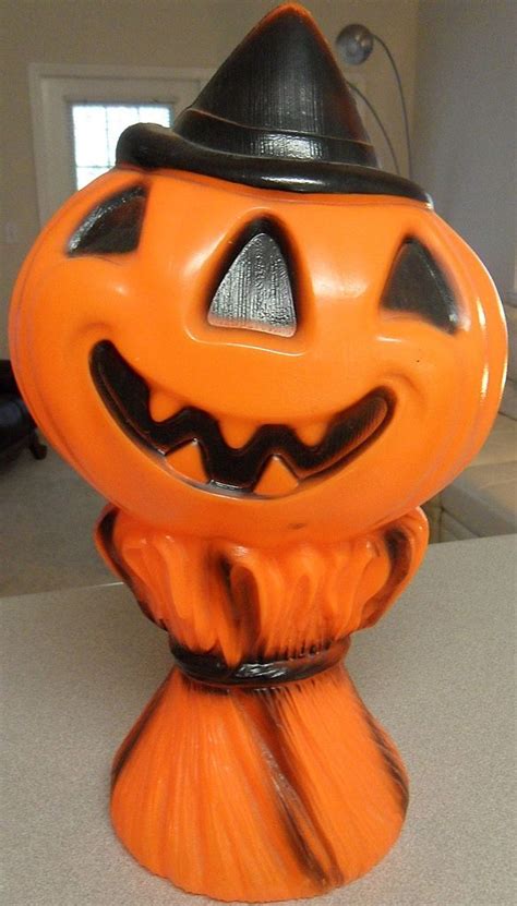 Vintage Halloween Blow Mold ~ Jack O Lanter Man Scarecrow Made By