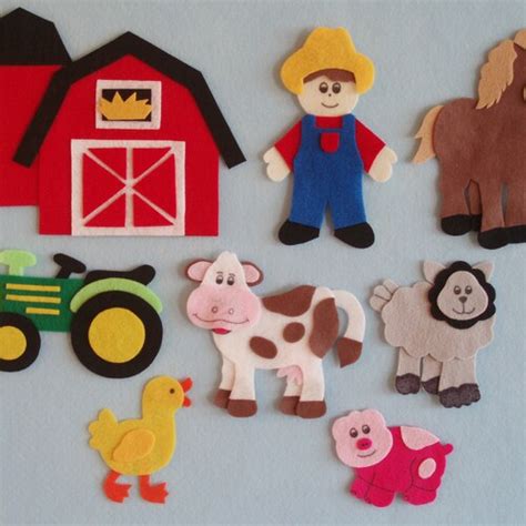 Old Mcdonalds Farm Felt Board Storyfelt Farm Setflannel Etsy Uk