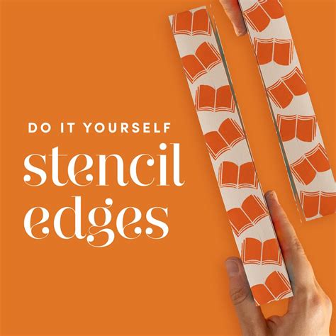 Book Stencil for DIY Stenciled Book Edges Stencil for Sprayed Edges - Etsy