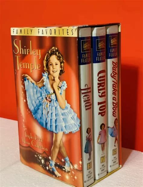 SHIRLEY TEMPLE MOVIE Collection Triple Pack VHS 2000 3 Tape Set EUR