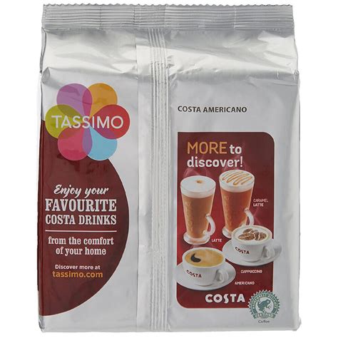 Tassimo Coffee Pods Costa Americano Packs Total Drinks Ebay