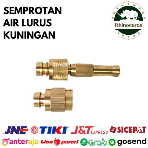 Jual Semprotan Air Lurus Kuningan Hose Nozzle Kepala Cuci Mobil Inch