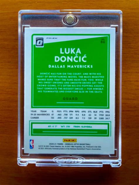 Luka Doncic Rare Blue Laser Refractor Prizm Investment Card Ssp Optic