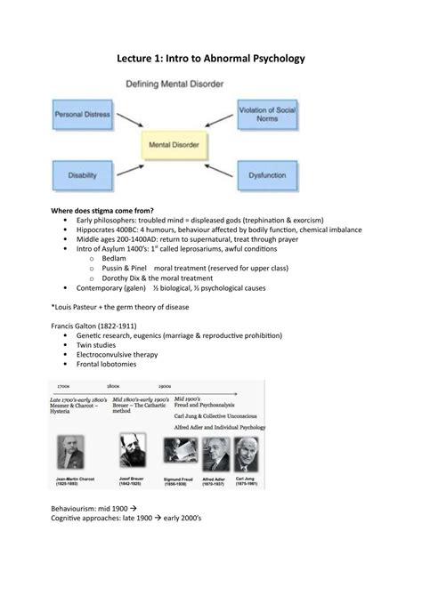 Abnormal Psychology Guide | PSY3032 - Abnormal Psychology - Monash ...