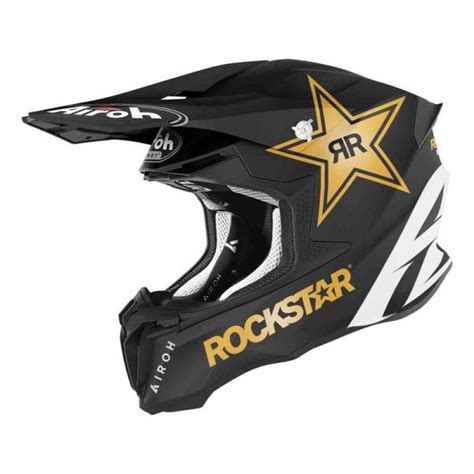 Casque Airoh Twist Rockstar Mat Noir Or Au Meilleur Prix