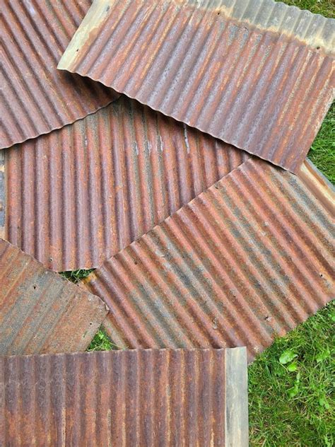 Rusty With Silver Pieces Metal Roofing Barn Corrugated Tin Beautiful