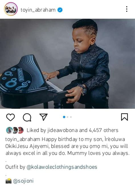 Toyin Abraham Affirms Love For Son Ireoluwa As He Turns 4 Kemi