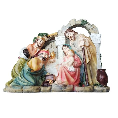 4 Jesus Birthday Nativity Ornament Resin Statue O Grandado