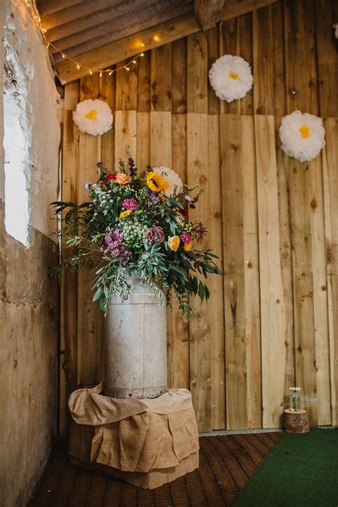 Colourful Diy Floral Luxe Barn Wedding At Park House Barn Cumbria