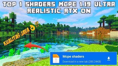 WOOWW TOP BEST 1 SHADER MCPE 1 19 ULTRA REALISTIC RTX ON RINGAN NO