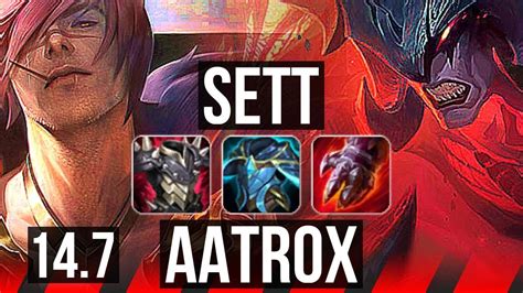 Sett Vs Aatrox Top 8 Solo Kills 14 2 7 Legendary 39k Dmg Br