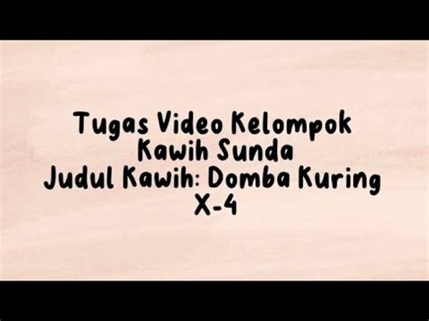 Kawih Sunda Kelompok Domba Kuring X Youtube