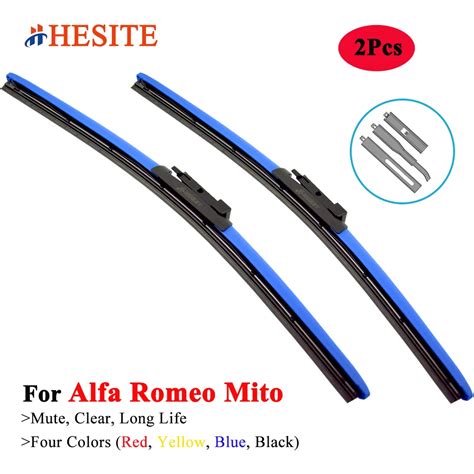 HESITE Colorful Windshield Wiper Blades For Alfa Romeo Mito 955