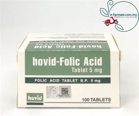 Folic Acid Tab 5mg Hovid Blister E My