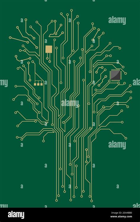 Computer motherboard tree for modern technology concept design Stock Vector Image & Art - Alamy