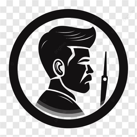 Barber Logo Black And White Vector, A Simplistic Black Icon Of Haircut ...