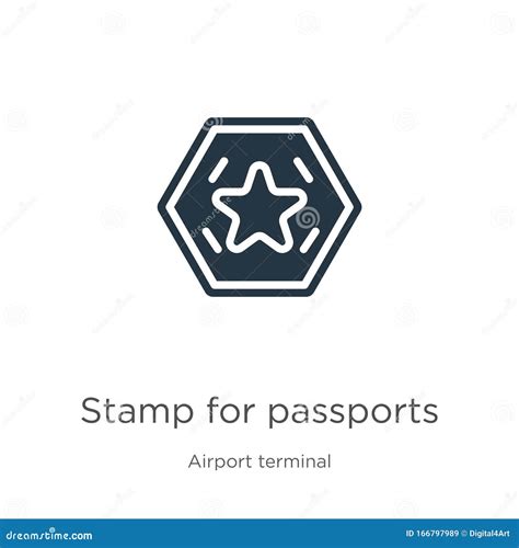 Stamp For Passports Icon Vector Trendy Flat Stamp For Passports Icon