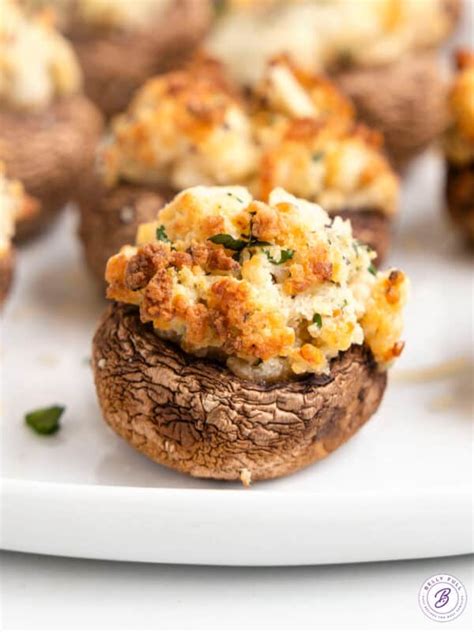 Air Fryer Stuffed Mushrooms Belly Full