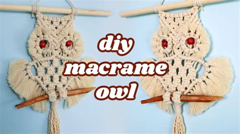 Easy Macrame Owl Wall Hanging Tutorial Youtube