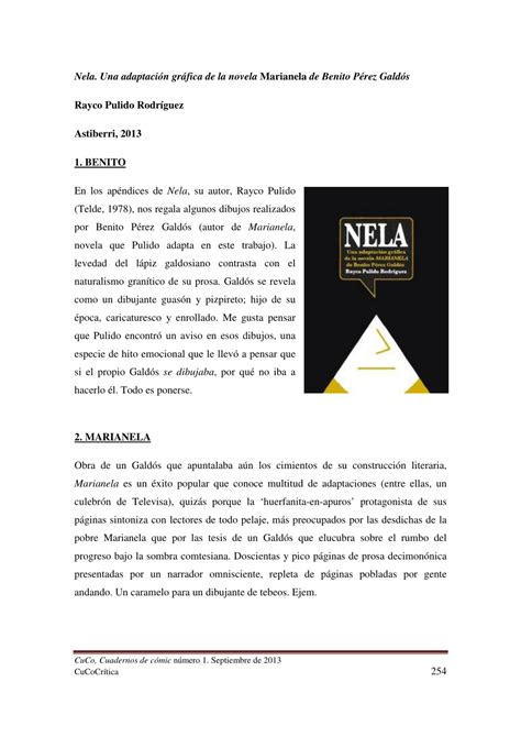 Pdf Rese A De Nela Una Adaptaci N Gr Fica De La Novela Marianela De