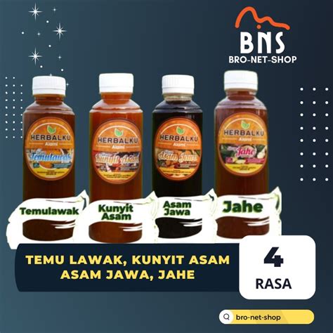 Jual Jamu Sirup Tradisional Jamu Instan Jahe Temulawak Asam Jawa Kunyit