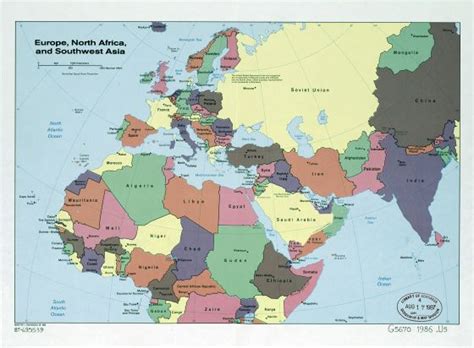 Large Detailed Old Political Map Of Europe North Africa And Southwest