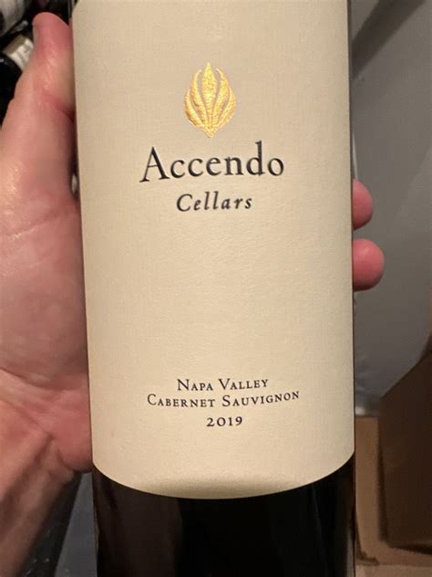 2019 Accendo Cellars Cabernet Sauvignon Usa California Napa Valley