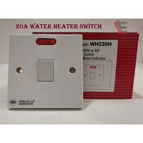 UMS WH220N 20A 1G WATER HEATER SWITCH Shopee Malaysia