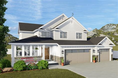 Plan Ut Two Story Modern Farmhouse Plan With Optional Lower Level