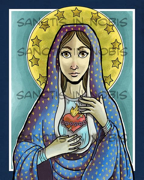 Immaculate Heart Of Mary Icon At Collection Of