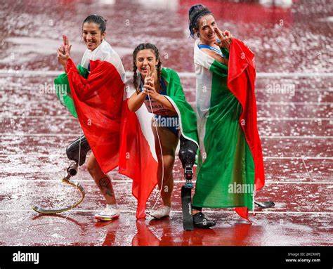 Silver Medalist Martina Caironi Of Team Italy Right Gold Medalist Ambra Sabatini Of Team Italy